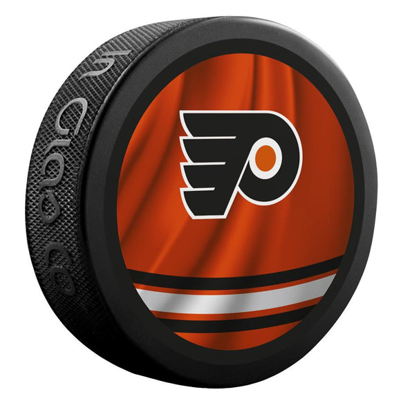Philadelphia Flyers Retro Reverse Double-Sided Logo NHL Inglasco Souvenir Puck