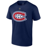 Men's Montreal Canadiens Kirby Dach Fanatics Branded Navy Authentic Stack – Name & Number T-Shirt
