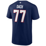 Men's Montreal Canadiens Kirby Dach Fanatics Branded Navy Authentic Stack – Name & Number T-Shirt