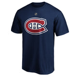 Men's Montreal Canadiens Nick Suzuki Fanatics Branded Navy Authentic Stack – Name & Number T-Shirt