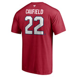 Men's Montreal Canadiens Cole Caufield Fanatics Branded Red Authentic Stack – Name & Number T-Shirt