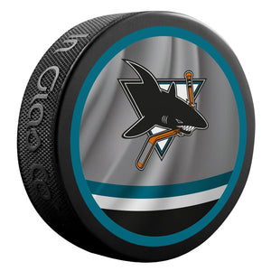 San Jose Sharks Retro Reverse Double-Sided Logo NHL Inglasco Souvenir Puck