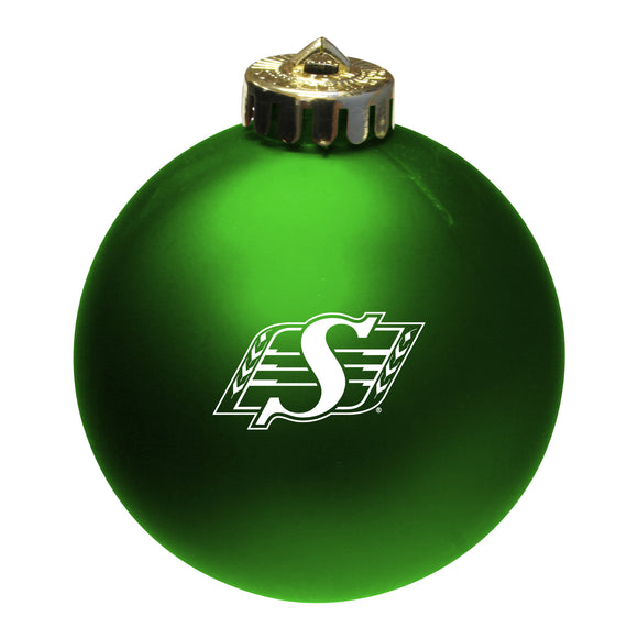 Saskatchewan Roughriders Green Shatter Proof Single Ball Christmas Ornament CFL Football
