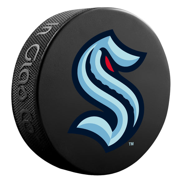 Unsigned Seattle Kraken Authentic Inglasco Basic Logo Model NHL Hockey Puck