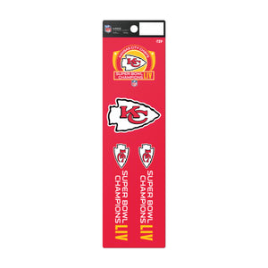 Kansas City Chiefs 2020 Super Bowl LIV Champions Collectors 4 Piece Stickers Set - Bleacher Bum Collectibles, Toronto Blue Jays, NHL , MLB, Toronto Maple Leafs, Hat, Cap, Jersey, Hoodie, T Shirt, NFL, NBA, Toronto Raptors