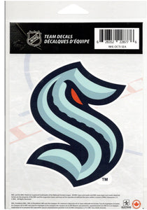 Seattle Kraken  5" x 7" Sheet 4.5" x 3.5" Single Logo Team Decal Sticker NHL Hockey