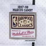 Men's Toronto Raptors Marcus Camby Mitchell & Ness White 1997-98 Hardwood Classics Swingman Jersey