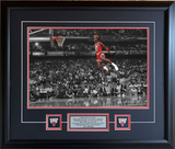 Michael Jordan Chicago Bulls AIR JORDAN Spotlight Picture 25x29 Framed with Pins and Plate