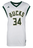 Milwaukee Bucks Giannis Antetokounmpo Autographed Fanatics & JSA Authentic Adidas White Replica Jersey