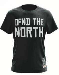 Men's Toronto Raptors Mitchell & Ness Dfnd The North Stacked Black T-Shirt