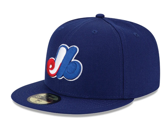 Men's Montreal Expos New Era Navy 1999-2004 Road Authentic Collection On-Field 59FIFTY Fitted Hat