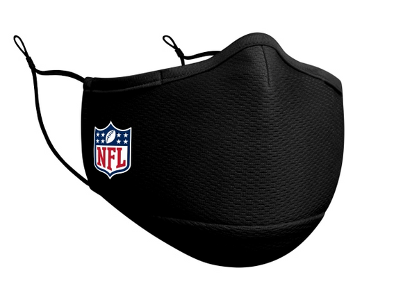 NFL Shield Logo Football New Era Black On-Field Adjustable Face Covering