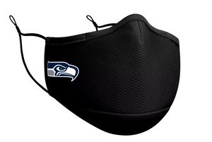 Seattle Seahawks NFL Football New Era Black On-Field Adjustable Face Covering
