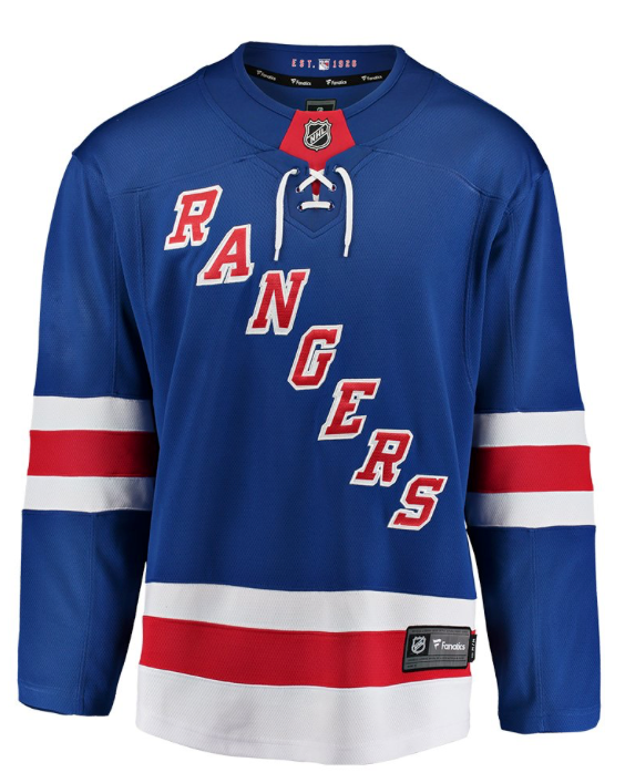 Men's New York Rangers Fanatics Branded Royal Home Breakaway NHL Blank Hockey Jersey