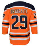 Edmonton Oilers Toddler Ages 2-4T Leon Draisaitl Orange Premier - Player Hockey Jersey