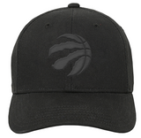 Youth Toronto Raptors NBA Basketball Alternate Black on Black Pre Curved Snapback Cap Hat