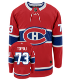 Men's Montreal Canadiens Tyler Toffoli adidas Red Authentic Player Hockey Jersey
