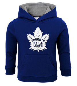 Preschool Toronto Maple Leafs NHL Hockey Blue Prime Pullover Fleece Logo Hoodie Sweatshirt