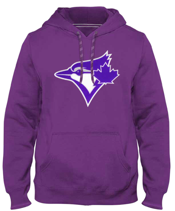 Men's Toronto Blue Jays MLB Baseball Purple Primary Logo Birdhead Express Hoodie