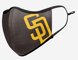 San Diego Padres MLB Baseball FOCO On-Field Adjustable Brown Sport Face Cover
