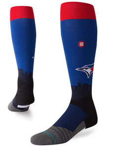 Men's Toronto Blue Jays MLB Baseball Diamond Pro OTC On Field Blue Knee Socks - Size Large