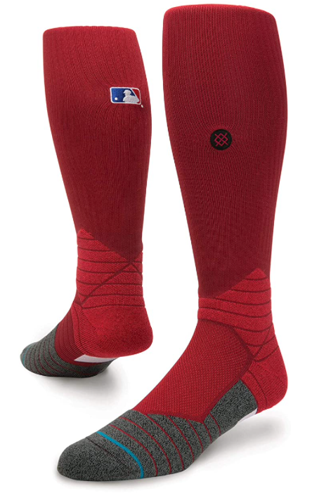 Men's MLB Baseball Diamond Pro OTC On Field Dark Red Knee Socks - Size Large