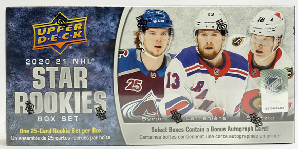 2020/21 Upper Deck NHL Rookie Box Set Hockey Hobby Box 1 Pack per Box