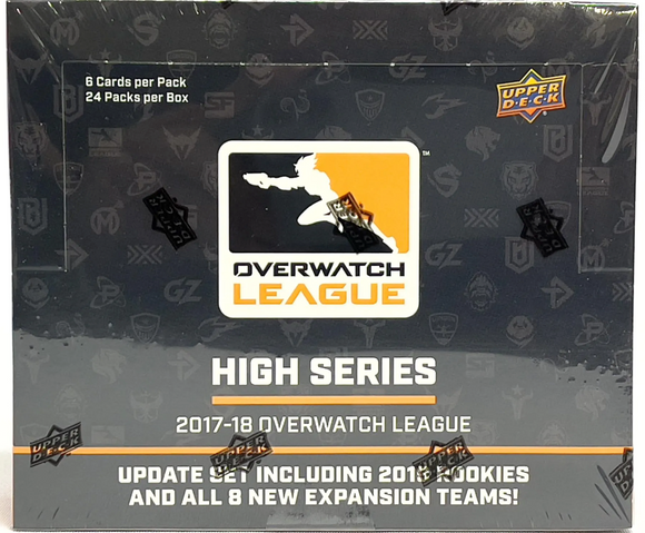 Overwatch League High Series Hobby Box (Upper Deck 2019) 24 Packs Per Box, 6 Cards Per Pack