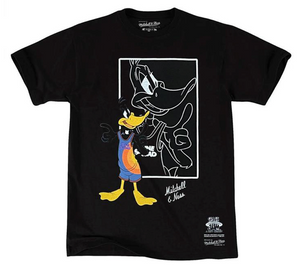Men's Mitchell & Ness Daffy Duck Tune Squad Space Jam A New Legacy Black T-Shirt