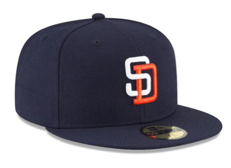 New Era 59FIFTY San Diego Padres 1998 Tony Gwynn Inspired Throwback Cooperstown Fitted Hat Dark Navy White Orange