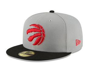 Men's Toronto Raptors NBA Basketball New Era 9Fifty Grey on Black Snapback Hat Cap