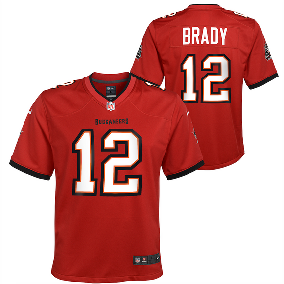 Youth Nike Tom Brady Red Tampa Bay Buccaneers Game NFL Home Football Jersey