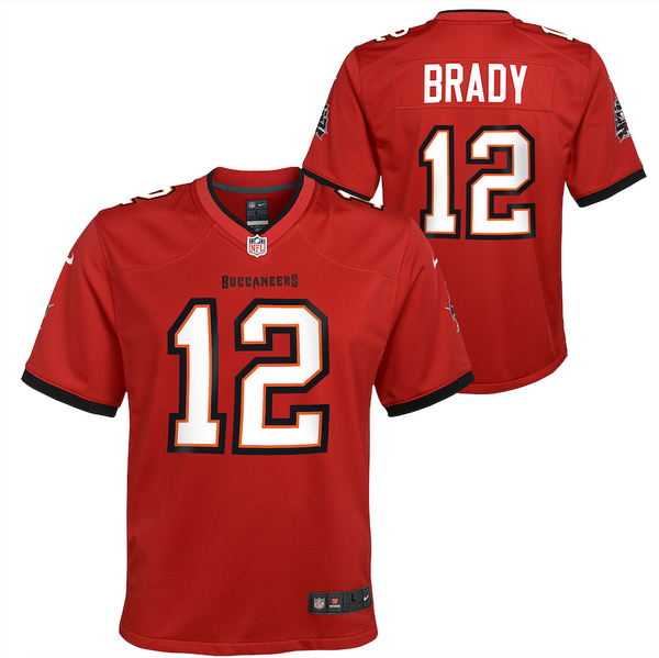 .com : Nike Tom Brady Tampa Bay Buccaneers NFL Boys Youth 8-20 Red  Home On-Field Game Day Jersey : Sports & Outdoors