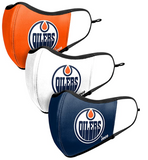 Edmonton Oilers NHL Hockey Foco Pack of 3 Adult Sports Face Covering Mask