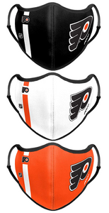 Philadelphia Flyers NHL Hockey Foco Pack of 3 Adult Sports Face Covering Mask