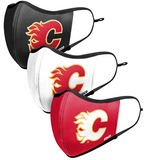 Calgary Flames NHL Hockey Foco Pack of 3 Adult Sports Face Covering Mask