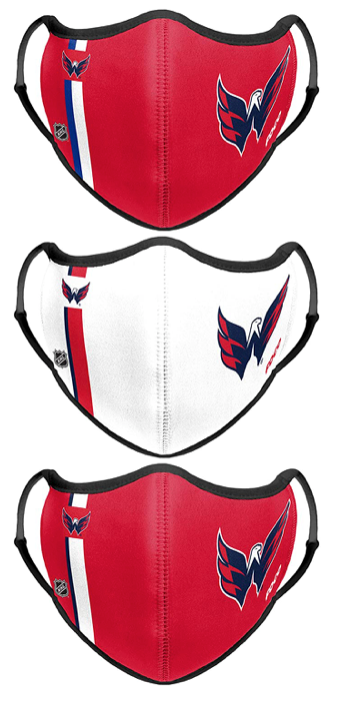 Washington Capitals NHL Hockey Foco Pack of 3 Adult Sports Face Covering Mask
