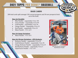 2021 Topps Pro Debut Baseball Hobby Jumbo Box 6 Packs per Box, 24 Cards per Pack