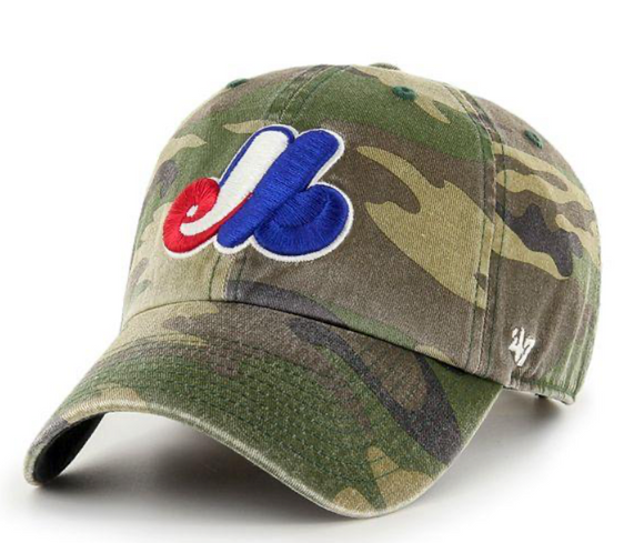 Montreal Expos Camo Camouflage Adjustable Strap Clean Up Adjustable One Size Hat Cap 47 Brand
