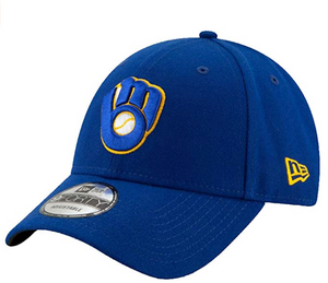 Milwaukee Brewers Alternate New Era Men's League 9Forty MLB Baseball Adjustable Hat - Navy
