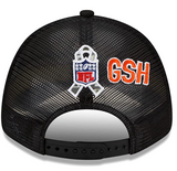 Men's New Era Black/Camo Chicago Bears "C" 2021 Salute To Service Trucker 9FORTY Snapback Adjustable Hat