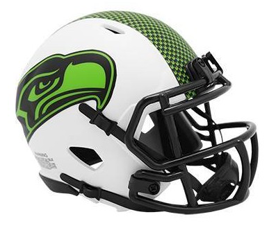 Seattle Seahawks Riddell White Lunar Eclipse Full Size Replica NFL Football Helmet