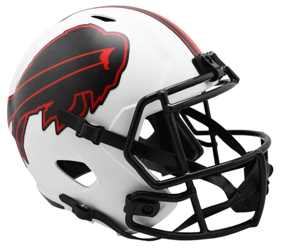 Buffalo Bills Riddell White Lunar Eclipse Full Size Replica NFL Football Helmet
