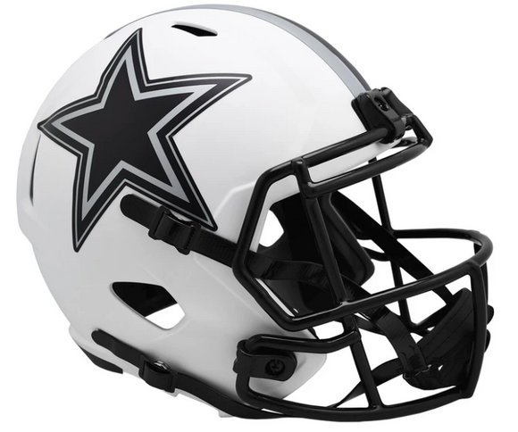 Dallas Cowboys Riddell White Lunar Eclipse Full Size Replica NFL Football Helmet