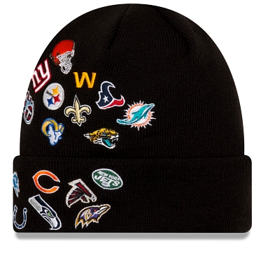 Las Vegas Raiders Men's New Era 2021 NFL Sport Pom Cuffed Knit Hat