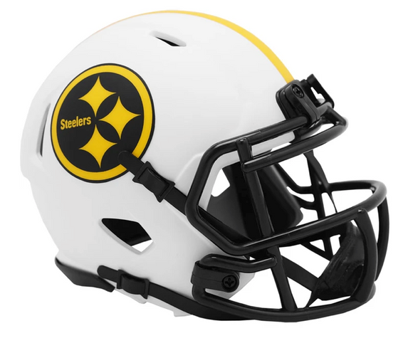 NFL Football Riddell Pittsburgh Steelers Alternate Lunar Eclipse Mini Revolution Speed Replica Helmet