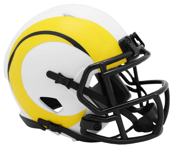 NFL Football Riddell Los Angeles Rams Alternate Lunar Eclipse Mini Revolution Speed Replica Helmet