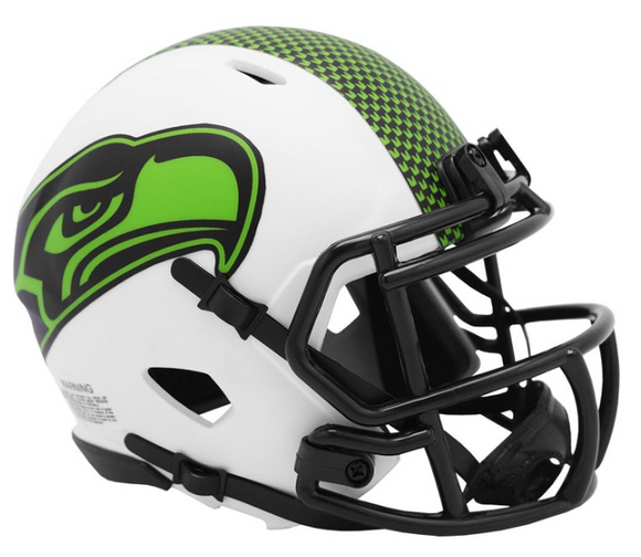 NFL Football Riddell Seattle Seahawks Alternate Lunar Eclipse Mini Revolution Speed Replica Helmet