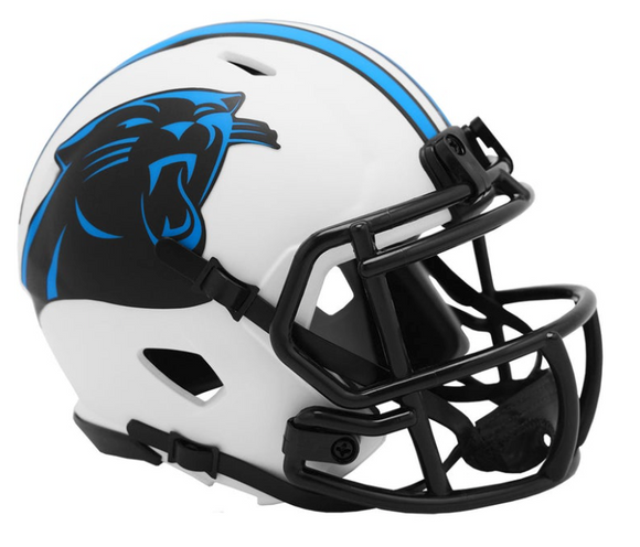 NFL Football Riddell Carolina Panthers Alternate Lunar Eclipse Mini Revolution Speed Replica Helmet