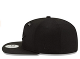 Paper Planes Blackout Crown Old School 9Fifty Snapback Black on Black New Era Hat Cap